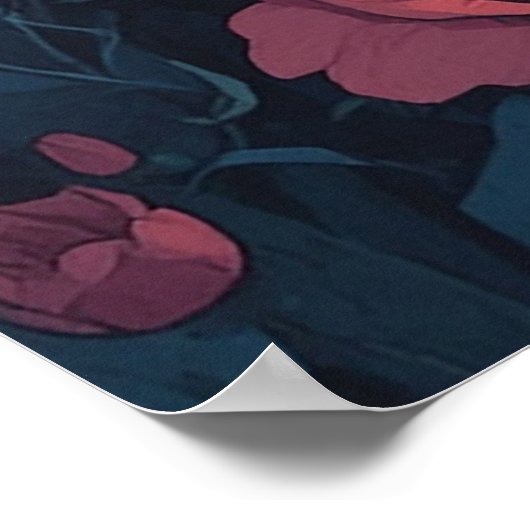 Flower field with cloud poster (Ecke)