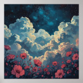 Flower field with cloud poster (Vorne)
