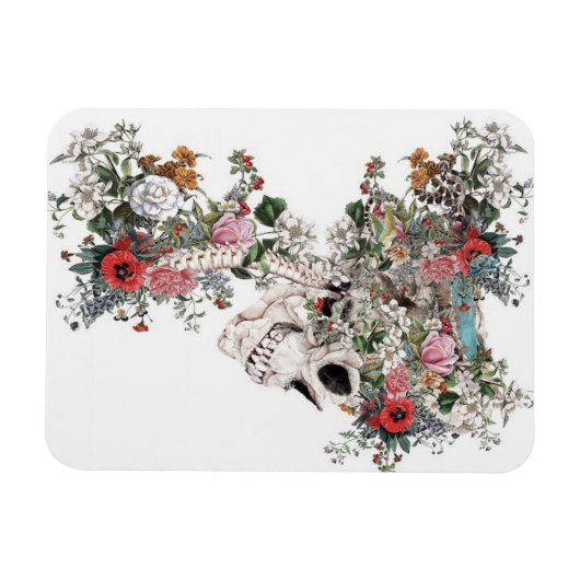 Flower-filled Skeleton Magnet (Horizontal)
