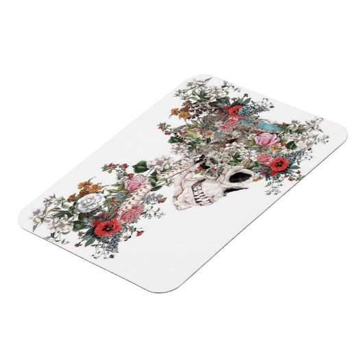 Flower-filled Skeleton Magnet (Linke Seite)