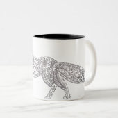 Flower Fox Zweifarbige Tasse (VorderseiteRechts)