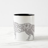 Flower Fox Zweifarbige Tasse (Mittel)