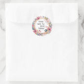 Flower Frame 3 Runder Aufkleber (Tasche)