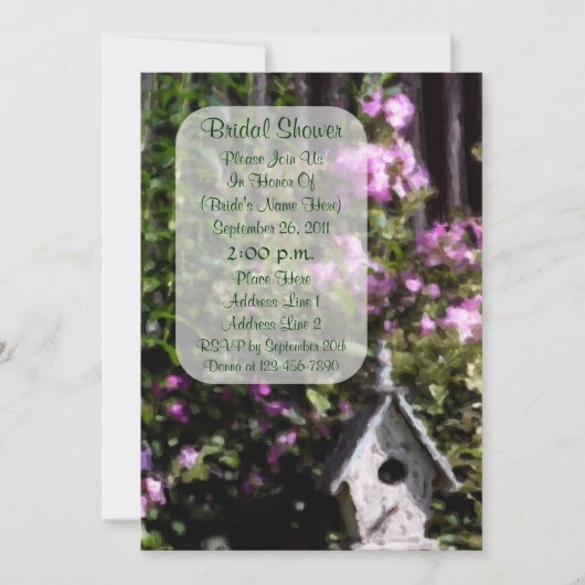 Flower Garden Art Brautparty Einladung (Vorderseite)