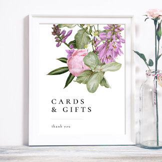 Flower Garden Bridal Shower Cards & Gifts Sign Poster