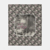 Flower Garden Chair Nature Pattern Vintage    Fleecedecke (Vorderseite)