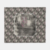 Flower Garden Chair Nature Pattern Vintage    Fleecedecke (Vorderseite (Horizontal))