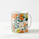 Flower Garden. Small Cute Florals and Branches Swe Kaffeetasse (VorderseiteRechts)