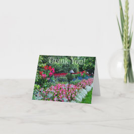 Flower Garden Thank You Folded Card Dankeskarte