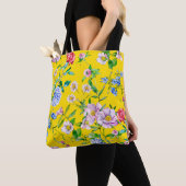 Flower garden watercolor illustration patternpatte tasche (Von Nahem)