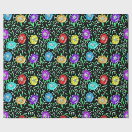 Flower  geschenkpapier (Flach)