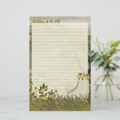 Flower Ghost - liniertes Briefpapier (Stehend Vorderseite)