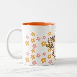 Flower Ghost Zweifarbige Tasse