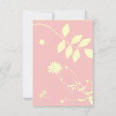 Flower Girl Bar Bat Mitzvah Einladung Party Card (Rückseite)