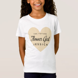 Flower Girl blasses Herz T-Shirt