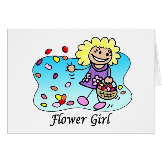 Flower Girl Card (Vorderseite (Horizontal))