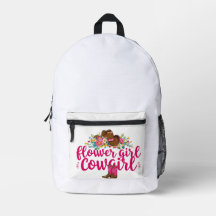 Flower Girl Cowgirl Backpack