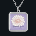 Flower Girl Daisy Personalisiert Lila Versilberte Kette<br><div class="desc">Es macht es zu einem perfekten Geschenk für ein Blume-Mädchen. E-Mail an JMR._Designs@yahoo.com ,  wenn Sie Hilfe benötigen oder besondere Wünsche haben.</div>