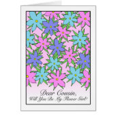 Flower Girl Einladung zum Cousin, Pastell-Blume (Vorne)