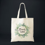 Flower Girl Eukalyptus Greenerity Wedding Tote Bag Tragetasche<br><div class="desc">Blume Girl eucalyptus grüne botanische Tüte Tasche. Hochzeitsfeier.</div>