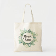 Flower Girl Eukalyptus Greenerity Wedding Tote Bag