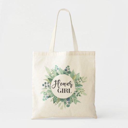 Flower Girl Eukalyptus Greenerity Wedding Tote Bag Tragetasche (Vorne)