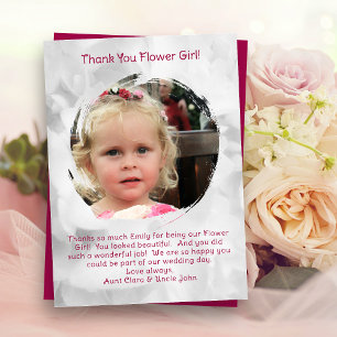 Flower Girl-Foto Vielen Dank für Ihre Nachricht Dankeskarte