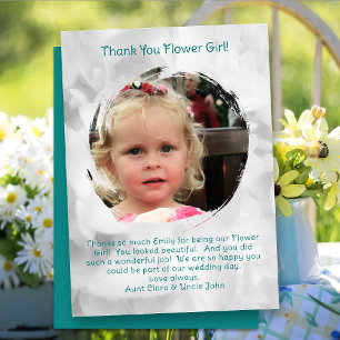 Flower Girl-Foto Vielen Dank für Ihre Nachricht Dankeskarte