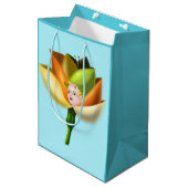 Flower Girl Geschenktasche - Anpassbar Mittlere Geschenktüte (Vorderseite Schrägansicht)