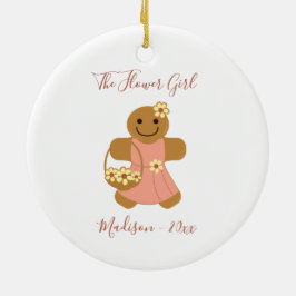 Flower Girl Gingerbrett Weihnachten Keramikornament