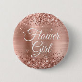 Flower Girl Glitterie Rose Button (Vorderseite)