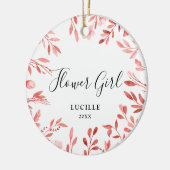 Flower Girl Personalisiert Jr Bridesmaid Fall Wrea Keramik Ornament (Links)