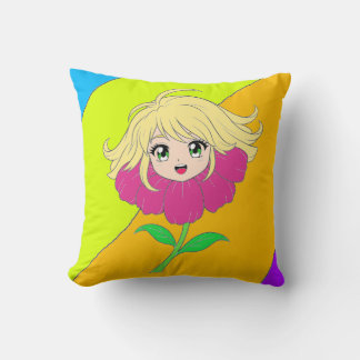 Flower girl pillow kissen