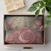 Flower girl & postcard vintage seidenpapier (Geschenk)