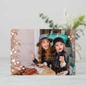 Flower Girl Proposal Botanical Frame Photo Folieneinladung (Stehend vorne)