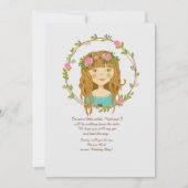 Flower Girl Request Card Aquamarin Einladung (Vorderseite)