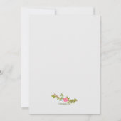 Flower Girl Request Card Aquamarin Einladung (Rückseite)