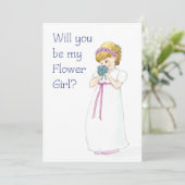 Flower Girl Request Card Einladung (Stehend Vorderseite)