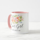 Flower Girl Rose Bouquet Tasse (Vorderseite Links)