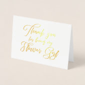 Flower Girl Schöne Hochzeit Danke Folienkarte (Vorderseite)