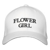 Flower Girl Schwarz-weißer eleganter Hochzeitsstam Bestickte Baseballkappe (Vorderseite)
