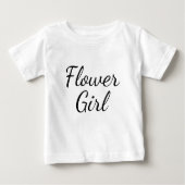 Flower Girl Script Typografie auf Baby T-shirt (Vorderseite)