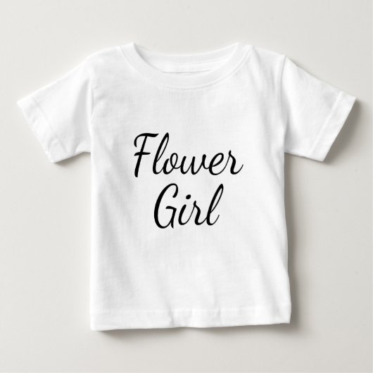 Flower Girl Script Typografie auf Baby T-shirt (Vorderseite)