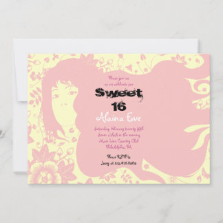Flower Girl Sweet 16 16 Einladung