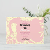 Flower Girl Sweet 16 16 Einladung (Stehend Vorderseite)