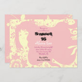 Flower Girl Sweet 16 16 Einladung (Vorne/Hinten)