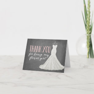 Flower Girl Vielen Dank Bridesmaid Dankeskarte