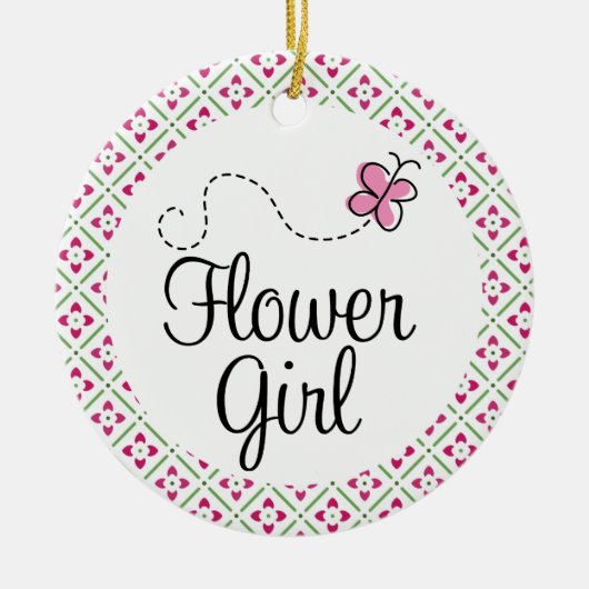 Flower Girl Wedding Keepsake Ornament Gift (Vorne)