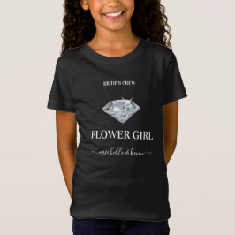 Flower Girl Wedding Party Black & White T-Shirt
