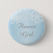 Flower Girl Winterschneeflocken Button (Vorderseite)